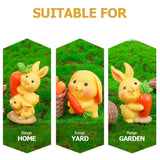 8Pcs Resin Craft Rabbit Miniatures Yellow Bunny Figurines for Home Garden Easter Decoration