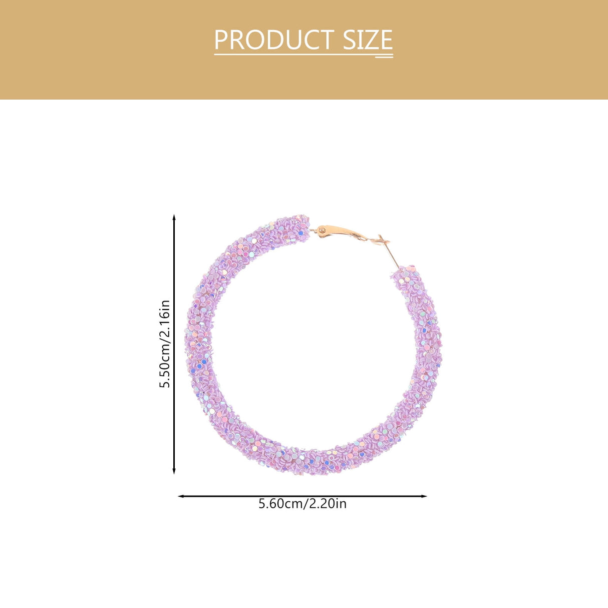 oversized earrings for women Violet 1 Pair