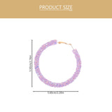 oversized earrings for women Violet 1 Pair