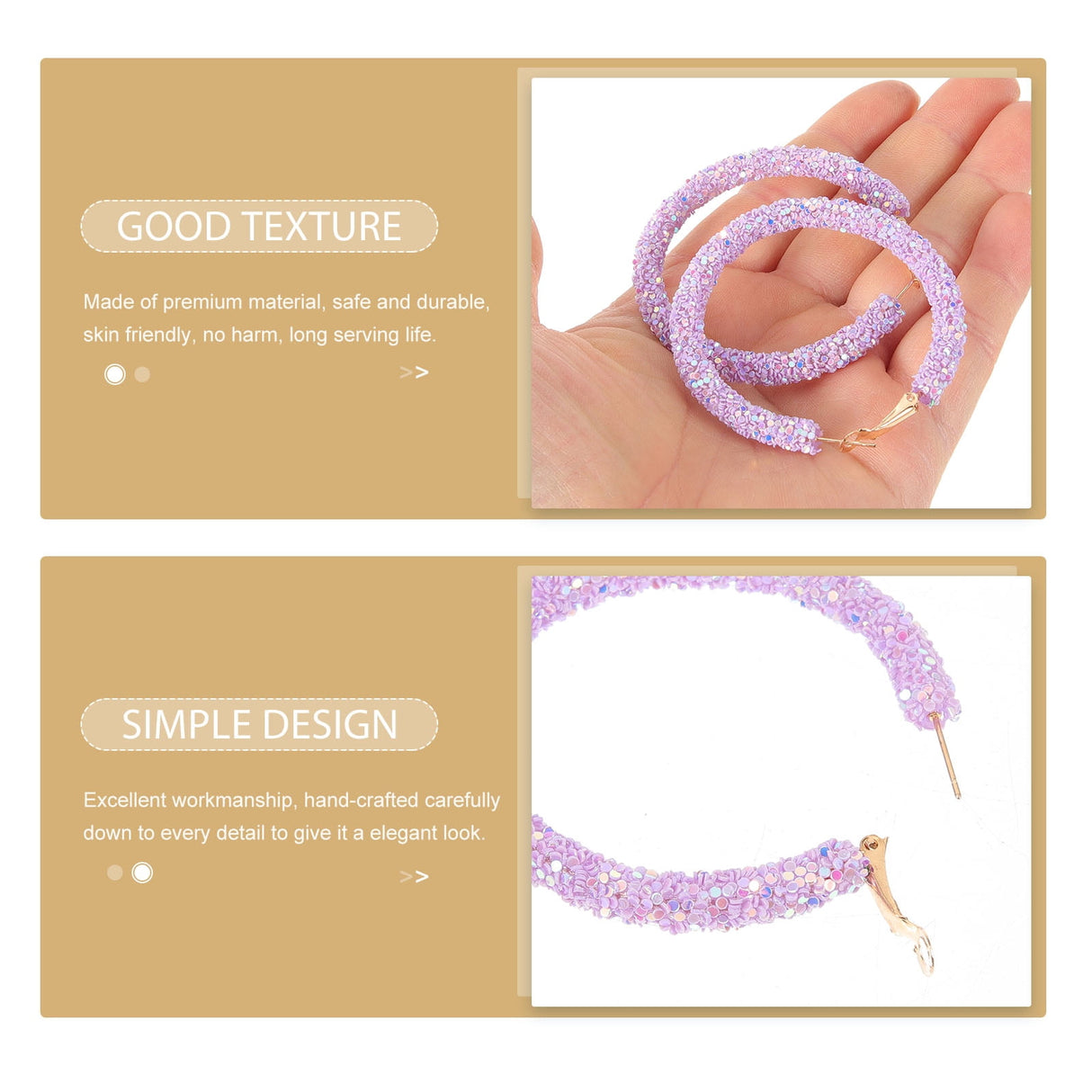 oversized earrings for women Violet 1 Pair