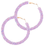 oversized earrings for women Violet 1 Pair - Top-Down View