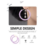 oversized earrings for women Violet 1 Pair - Rear View