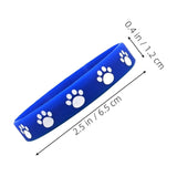 32Pcs Cute Dog Paw Print Silicone Bracelets Soft Comfortable Wristbands