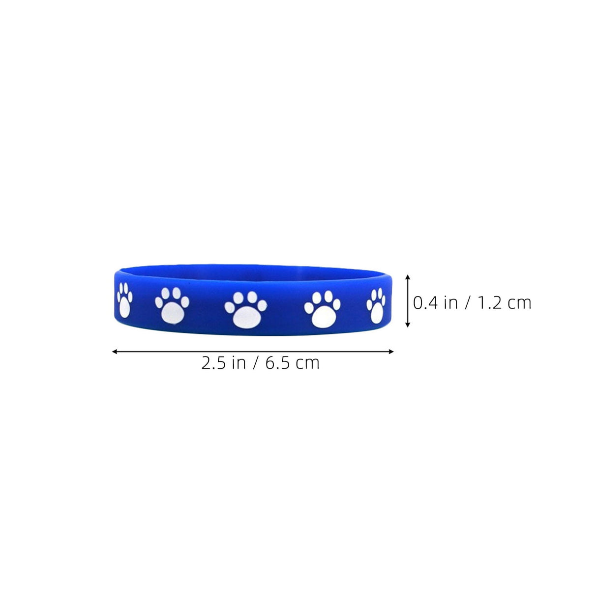 32Pcs Cute Dog Paw Print Silicone Bracelets Soft Comfortable Wristbands
