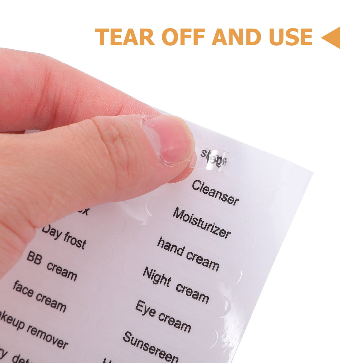 Black PVC Travel Toiletry Labels for Home and Travel Organization, 30 Pieces Stickers
