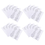 Black PVC Travel Toiletry Labels for Home and Travel Organization, 30 Pieces Stickers - Close-Up Angle
