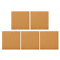 5Pcs Sound Insulation Cork Board Tiles with Self Adhesive Backing for Wall Decor