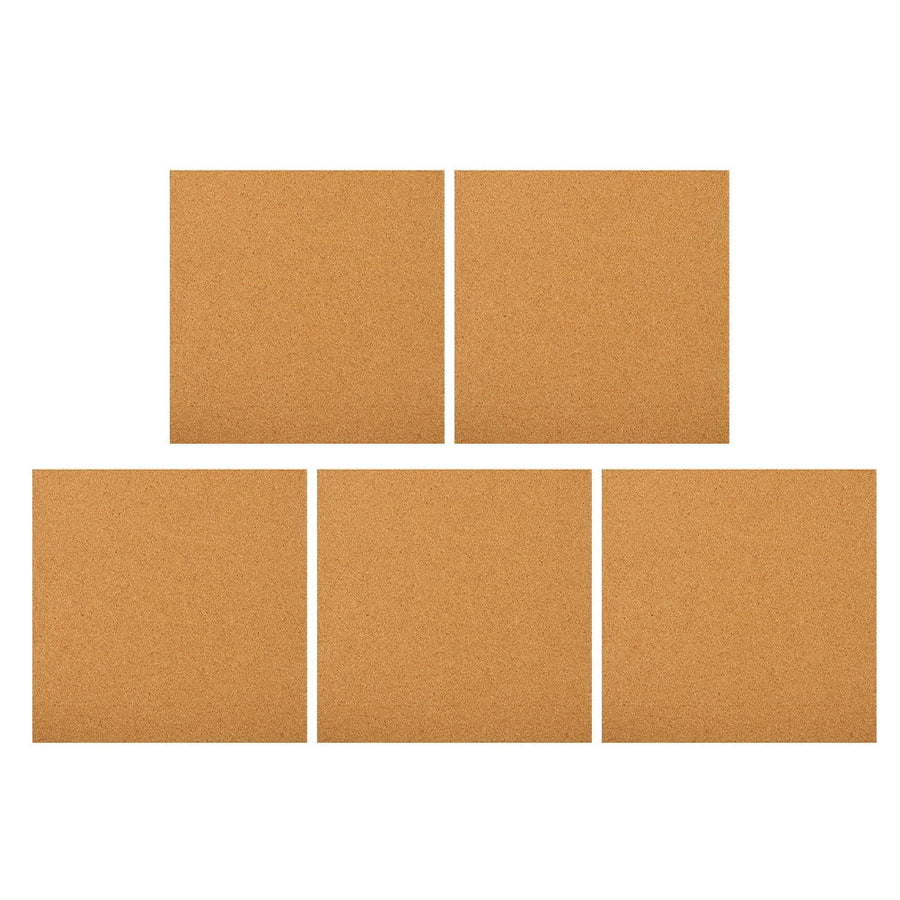 5Pcs Sound Insulation Cork Board Tiles with Self Adhesive Backing for Wall Decor