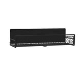 Magnetic Spice Rack Organizer Mesh Design for Refrigerator Oven, Black Storage Rack for Kitchen Spices Condiments, Easy Install Fridge Organizer Black - Front View