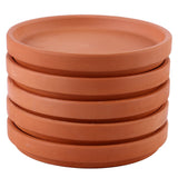 Chocolate Red Clay Flower Pot Tray for Indoor Outdoor Use 5Pcs