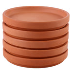 Chocolate Red Clay Flower Pot Tray for Indoor Outdoor Use 5Pcs