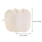 3-Pack Natural Loofah Sponge Kitchen Scrubber Set with High Absorption Beige Multipurpose Cleaning Brushes