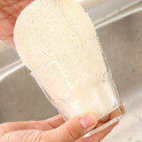 3-Pack Natural Loofah Sponge Kitchen Scrubber Set with High Absorption Beige Multipurpose Cleaning Brushes