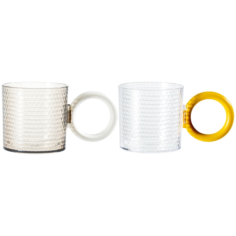 2Pcs Reusable Bathroom Mouthwash Cups with Handle Large Capacity As Material Drinking Tumblers