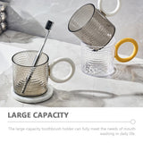 2Pcs Reusable Bathroom Mouthwash Cups with Handle Large Capacity As Material Drinking Tumblers - Side View