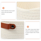 White Woven Storage Basket with Handle for Everyday Home Organization and Storage Solutions