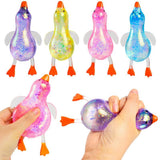 Squeeze Glitter Ducks Fidget Toys Pack Stress Relief Sensory Toys for Kids Adults Anxiety Relief Squeeze Toys (Random, 1pc) N - Front View