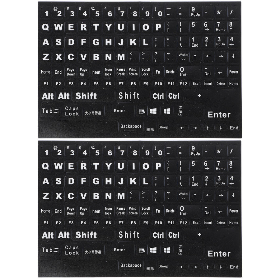 Black Keyboard Stickers for Home Perfect Fit Easy Apply