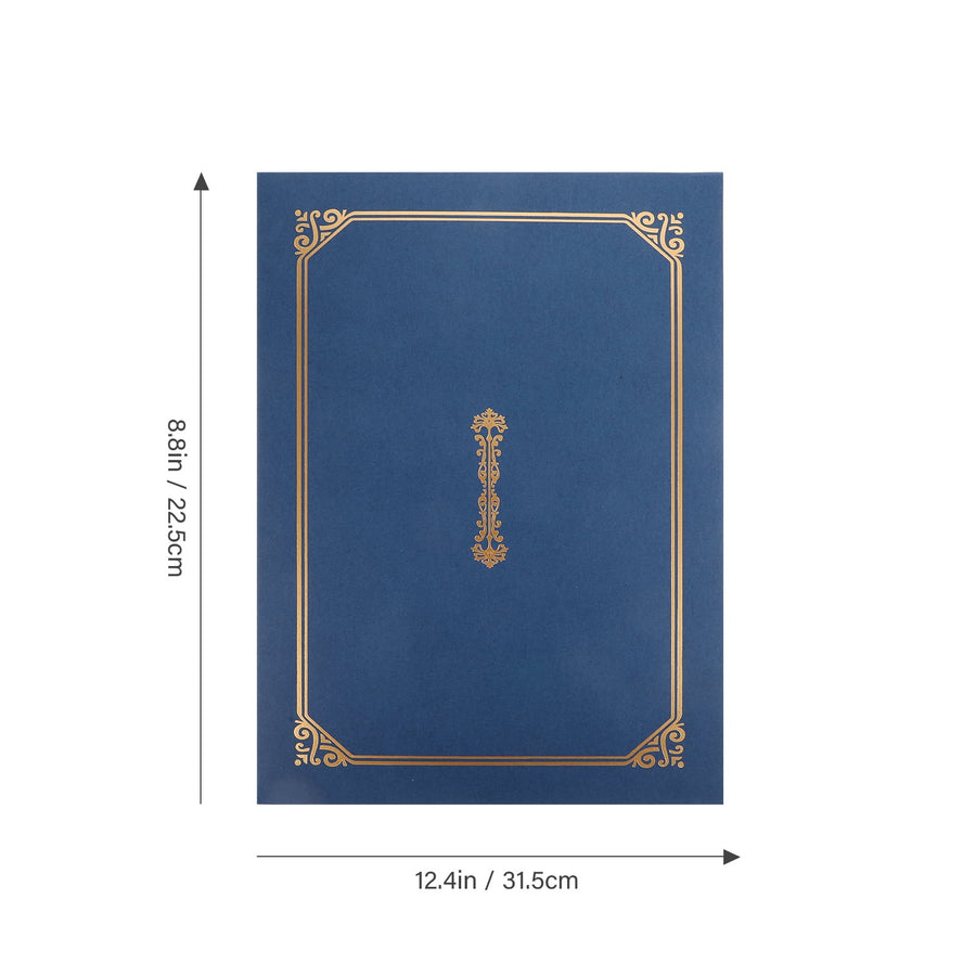 Compact Green Certificate Holders for Document Protection 4Pcs