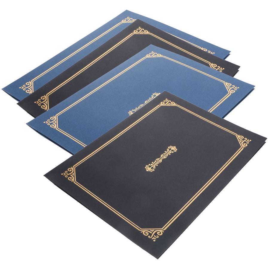 Compact Green Certificate Holders for Document Protection 4Pcs