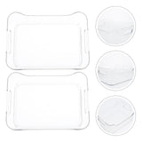 Clear Pet Fridge Organizers, Odorless and , Perfect for Vegetables and More, 2Pcs - Rear View