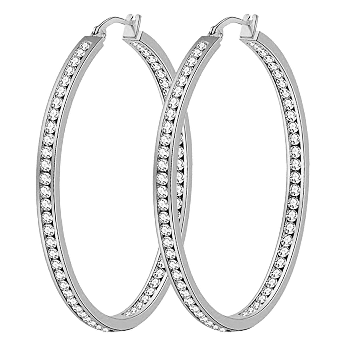 ChmadoxnLarge Hoop, Earrings, Silver, (19'), DTBPRQ50 One Size Silver