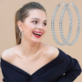 ChmadoxnLarge Hoop, Earrings, Silver, (19'), DTBPRQ50 One Size Silver