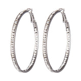 ChmadoxnLarge Hoop, Earrings, Silver, (19'), DTBPRQ50 One Size Silver - Side View