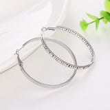 ChmadoxnLarge Hoop, Earrings, Silver, (19'), DTBPRQ50 One Size Silver - Top-Down View