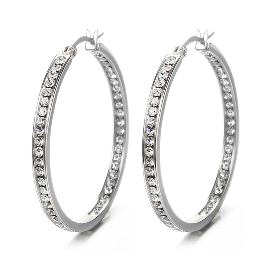 ChmadoxnLarge Hoop, Earrings, Silver, (19'), DTBPRQ50 One Size Silver