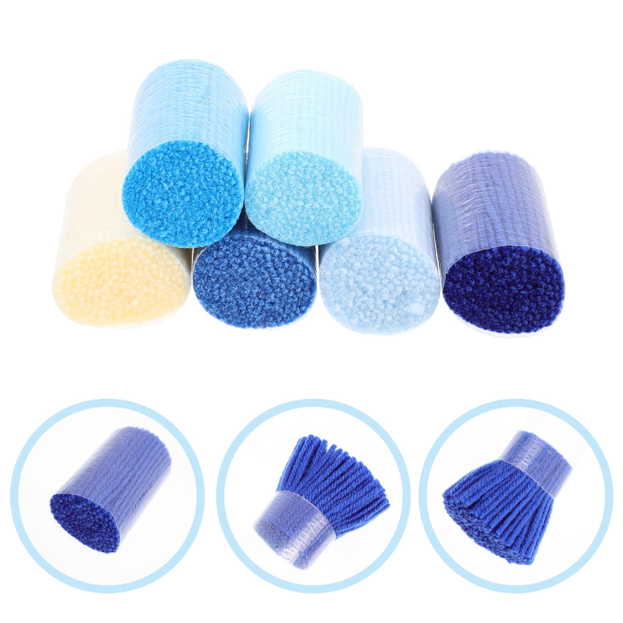 6Pcs Latch Hook Yarn DIY Rug Yarn Decorative Latch Hook Yarn Carpet Embroidery Supply 6X4X4CM As Shown