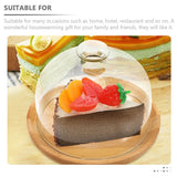 Transparent Glass Cake Tray with Dome Cover for Food Storage and Display, 1 Set