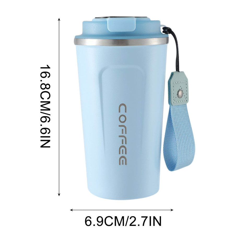 Stainless Steel Vacuum Insulated - Coffee Travel Mug Spill Proof with Lid - Coffee Cups for Keep Hot/Ice Coffee,Tea and Beer Blue