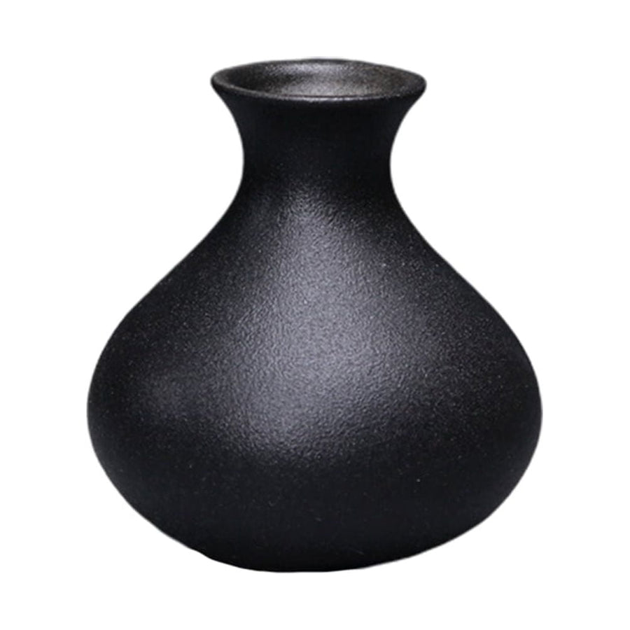 Black Ceramic Vase for Plants, Home Decor, Flower Pot, Modern Ornamental Plant Holder