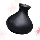 Black Ceramic Vase for Plants, Home Decor, Flower Pot, Modern Ornamental Plant Holder