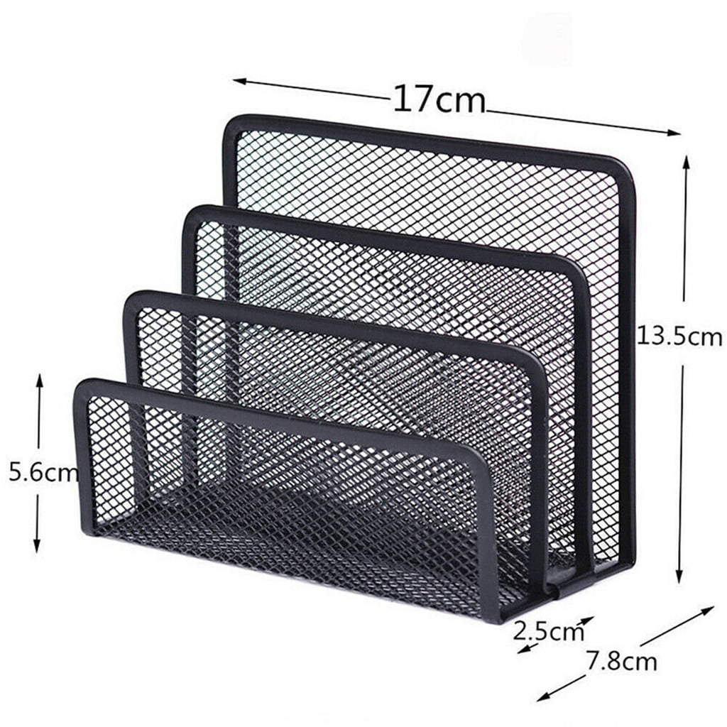 Mesh Desktop File Sorter Organizer, 5 Upright Section Bookshelf Organizer, Enduring File Sorter for Desk Home Office Classroom