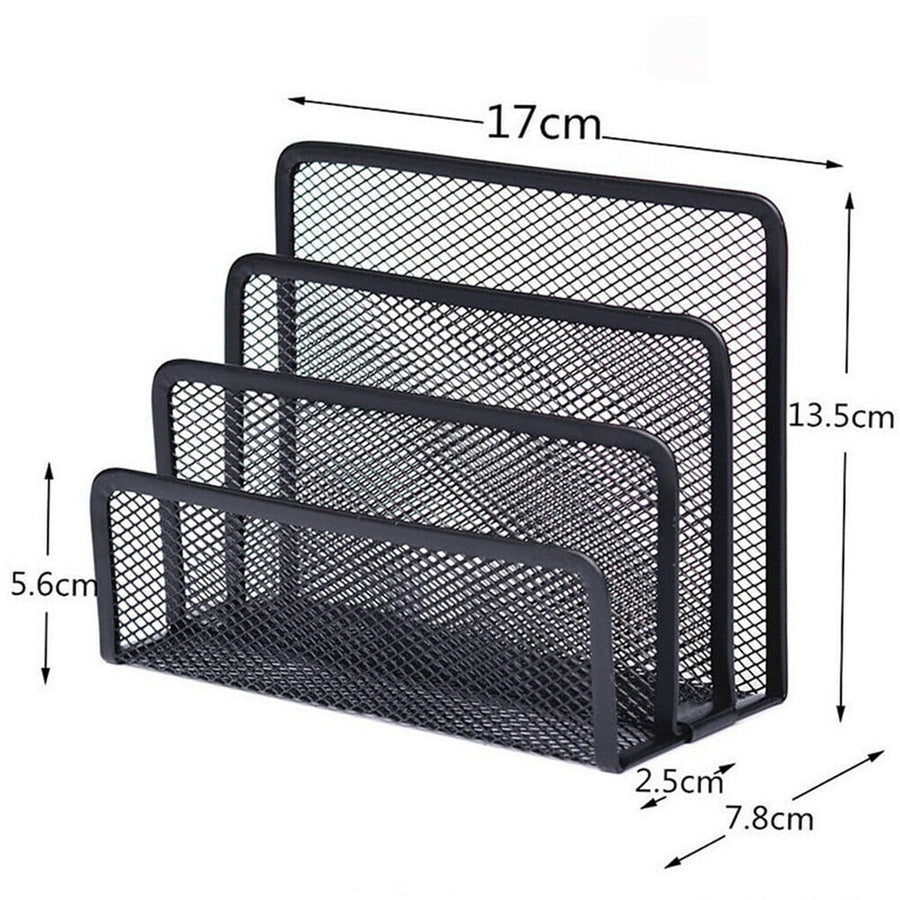 Mesh Desktop File Sorter Organizer, 5 Upright Section Bookshelf Organizer, Enduring File Sorter for Desk Home Office Classroom