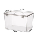 Storage Bins with Lids Airtight Bread Storage Containers Bread Bin Plastic Reusable Loaf Cake Clear Bread Dispenser Fresh Bread Organizer Bin （7.48×5.12 in）
