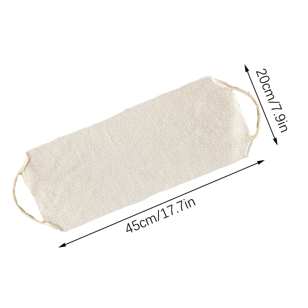 Back Scrub for Shower Exfoliating Washcloth Back Cloth Body Extended Length Scrub Towel Nylon Exfoliating Stretchable Pull Strap Wash Cloth for Bath Body Scrub Washcloth 45 x 20 cm Yellow