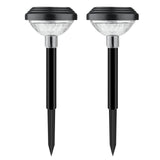 Solar Outdoor Lights, Solar Pathway Lights Outdoor, Solar Powered Garden Yard Lights for Walkway Sidewalk Driveway, Maintain 10 Hours of Lighting (2 Pack) 2 Pack Black