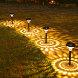 Solar Outdoor Lights, Solar Pathway Lights Outdoor, Solar Powered Garden Yard Lights for Walkway Sidewalk Driveway, Maintain 10 Hours of Lighting (2 Pack) 2 Pack Black