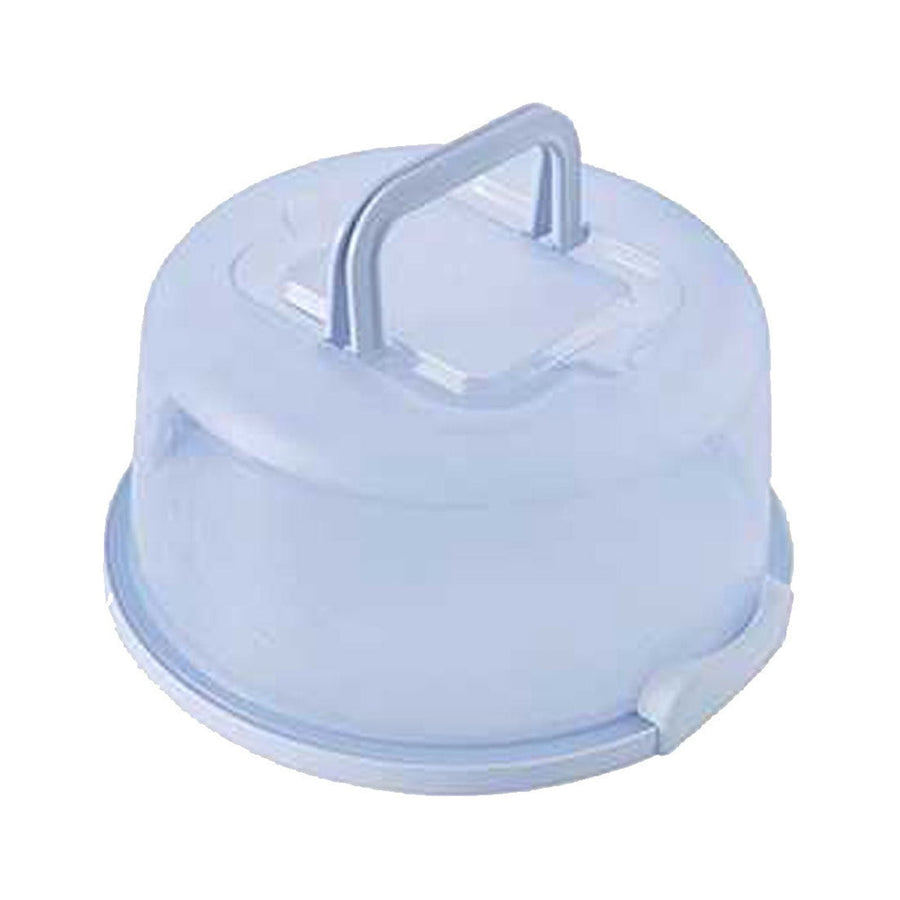 Cake Box Round Cake Stand with Lid and Foldable Handle 10 Inch Portable Cake Container Cake Ornaments, Suitable for Storage Birthday Cakes Cupcakes Nuts Fruits 10.14×8.58×4.88in Pink