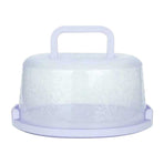 Cake Box Round Cake Stand with Lid and Foldable Handle 10 Inch Portable Cake Container Cake Ornaments, Suitable for Storage Birthday Cakes Cupcakes Nuts Fruits 10.14×8.58×4.88in Pink
