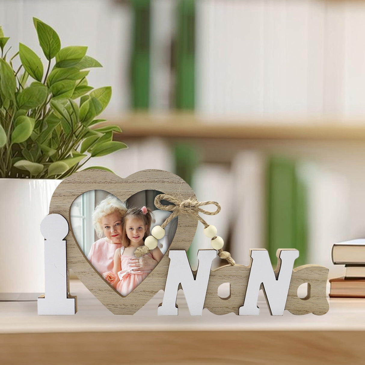 Mr & Mrs Love Picture Frame for Wedding,Wooden Heart Shape Wedding Decor for Reception, Ceremony and Anniversary Party Valentine'S Day Valentines Day Gifts As Show A