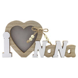 Mr & Mrs Love Picture Frame for Wedding,Wooden Heart Shape Wedding Decor for Reception, Ceremony and Anniversary Party Valentine'S Day Valentines Day Gifts As Show B