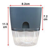 Self Watering Planter, 4 Inch Self Watering Pots for Indoor Plants, Self Watering Planters with Wick Rope for All House Herbs, Plants, Violets and Dahlias Gray