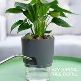 Self Watering Planter, 4 Inch Self Watering Pots for Indoor Plants, Self Watering Planters with Wick Rope for All House Herbs, Plants, Violets and Dahlias White