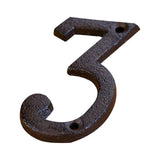3 inch Iron House Number, Iron Black House Numbers for Outside, Metal Mailbox Numbers for Outside, Home Address Numbers for House, Matching Screws D