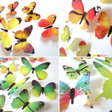 12Pcs Butterfly Wall Decals, 3D Butterfly Wall Stickers Removable DIY Home Decorations Art Decor Wall Stickers Murals for Kids Bedroom Living Room Classroom Office Green
