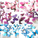 12Pcs Butterfly Wall Decals, 3D Butterfly Wall Stickers Removable DIY Home Decorations Art Decor Wall Stickers Murals for Kids Bedroom Living Room Classroom Office Pink